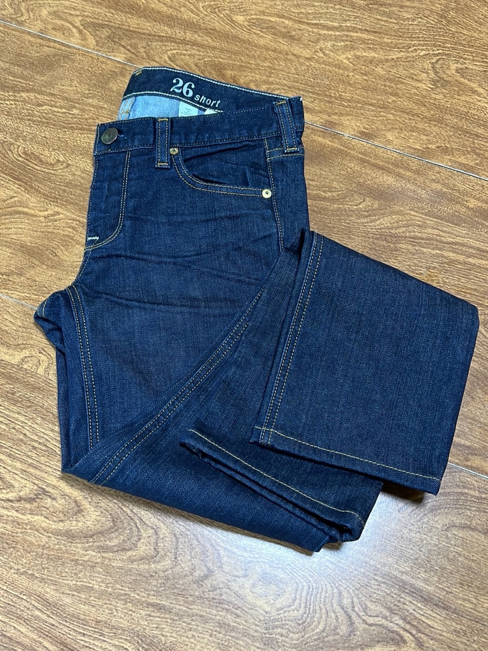 J. Crew Women’s Dark Wash Matchstick 26 Short Straight Denim Jeans Size 4